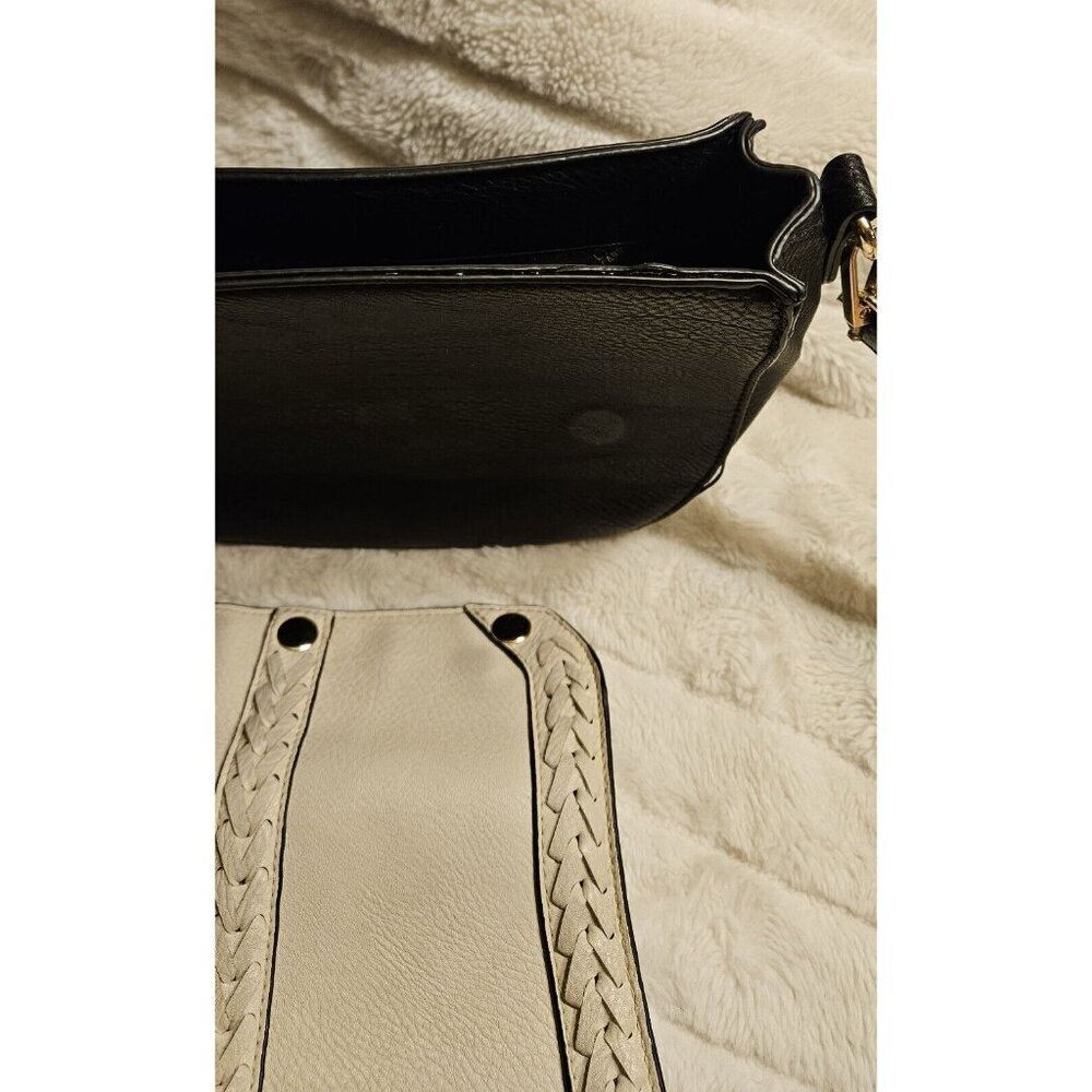 Coco + Carmen Pebbled Leather Convertible Crossbody Bag Tassel &Braided Detail - Picture 16 of 16